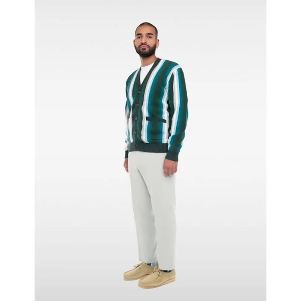 Bogey Boys Seeing Green Cardigan Size Large Holiday Golf Stripes